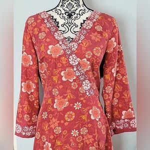 Anthropologie Isabella Bird Silk Floral Maxi Dress